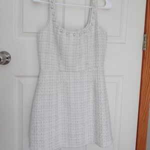 Miami White Tweed Mini Dress